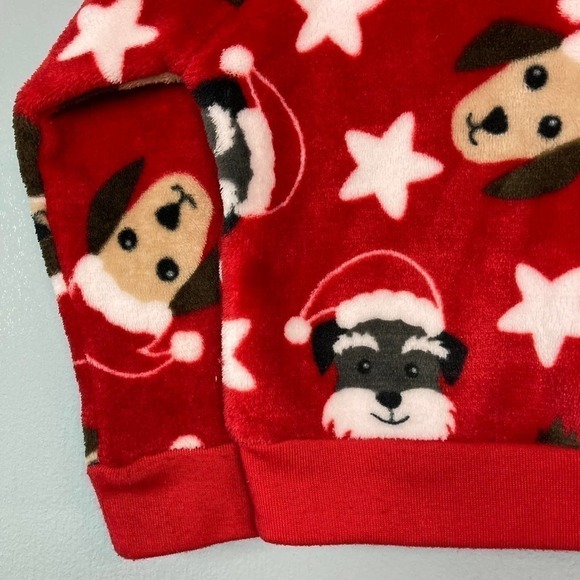 COLD Rush Red Plush Minky Fleece Puppy Dog Santa Christmas Holiday Sweatshirt 2T - Picture 11 of 13